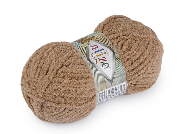 Fir chenille Alize Softy Plus pentru tricotat și croșetat - 100g fir premium plușat