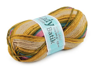 Fir premium pentru tricotat și croșetat Lady Batik de Luxe - Fir multicolor degrade, 100 g