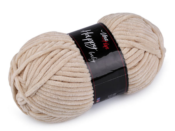 Fir de tricotat premium Happy Baby Chenille (100g) - Fir tip catifea ultra-moale pentru tricotat și croșetat