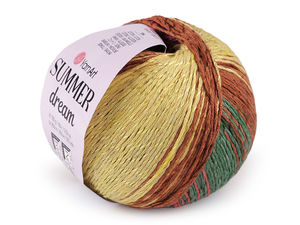 Fir premium de tricotat și croșetat din amestec de bumbac și viscoză Summer Dream (100g) - Fir melanj moale pentru pulovere lejere, eșarfe și bluze