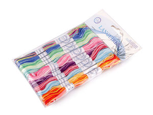 Set premium de ață de brodat Mouline - 12 bucăți, 8 m pe scul | Fir degrade pentru broderie, cruciulițe și brățări ale prieteniei