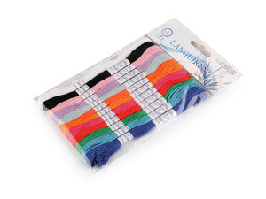 Set premium de ață de brodat mouline - 12 sculuri în culori asortate (8m fiecare) pentru punct în cruce, broderie și lucru manual