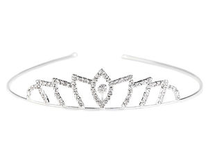 Bentiță elegantă tip tiară cu strasuri - Accesoriu de păr premium pentru nunți, concursuri și petreceri