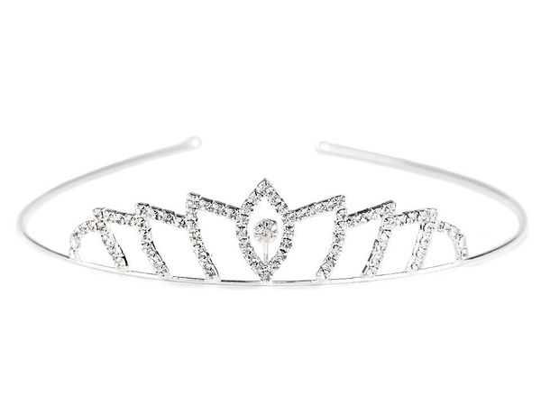 Bentiță elegantă tip tiară cu strasuri - Accesoriu de păr premium pentru nunți, concursuri și petreceri