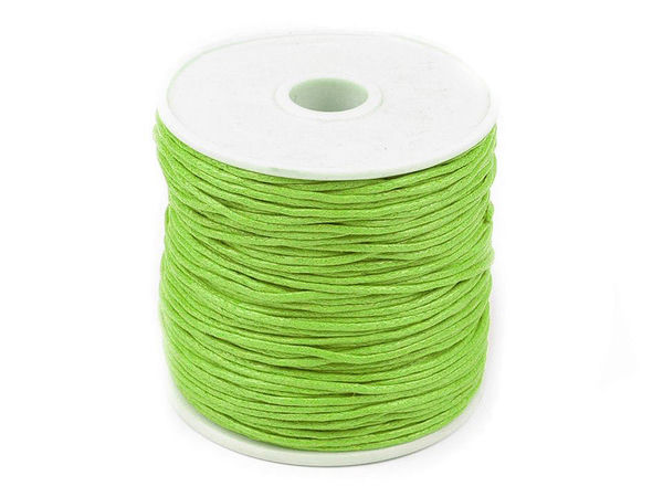 Șnur premium din bumbac cerat pentru bijuterii și proiecte de galanterie (1,0 mm - 1,3 mm) - Fir rezistent, neelastic pentru proiecte DIY, bobină de 20 m - 30 m