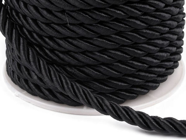 Șnur răsucit lucios premium de 7 mm - Frânghie decorativă rezistentă pentru galanterie, tapițerie și draperii