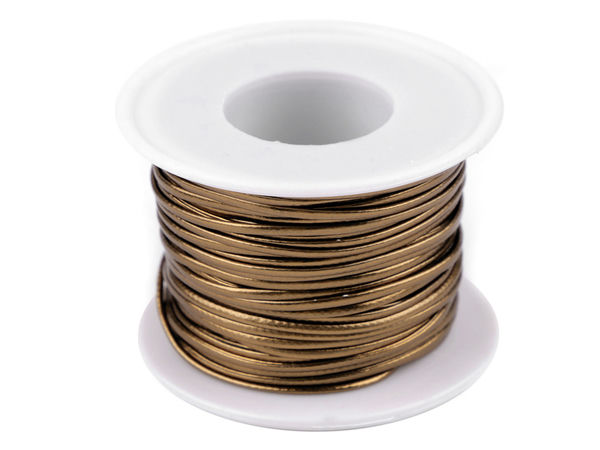 Șnur premium din piele ecologică (1,5 mm) - Șnur plat lucios pentru bijuterii și mărgele, pe rolă de 25 m