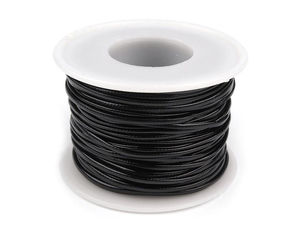 Șnur premium din piele ecologică (1,5 mm) - Șnur plat lucios pentru bijuterii și mărgele, pe rolă de 25 m