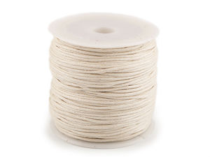 Șnur premium din bumbac cerat și fir pentru bijuterii (Ø0.8 mm) pentru macrame, mărgelit și galanterie