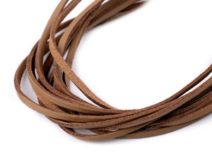 Șnur plat din piele ecologică premium (2,5 mm) - Șnur din imitație de piele de înaltă rezistență pentru bijuterii handmade, articole de galanterie și accesorii de modă