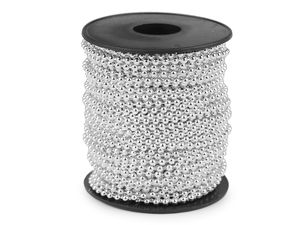 Ghirlandă elegantă din mărgele de plastic de 3 mm - Fir decorativ premium cu mărgele pentru decorațiuni de sărbători, nunți și aranjamente florale