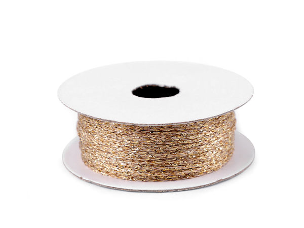 Șnur împletit premium din lurex și fir metalic de 1 mm pentru lucru manual, crearea de bijuterii, ambalarea cadourilor și proiecte creative DIY