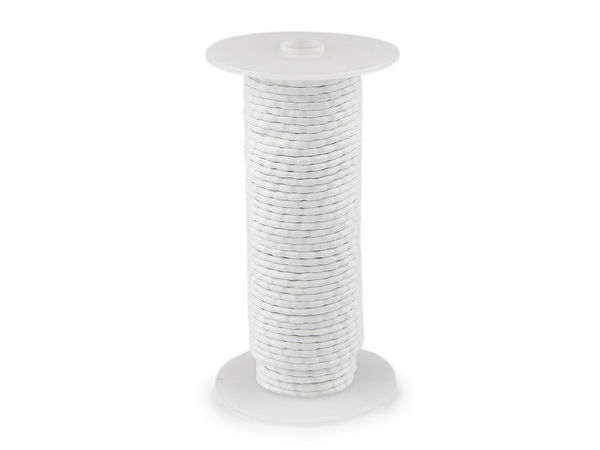 Șnur premium cu plumb pentru perdele - Bandă de lestare de 30g/m pentru draperii și țesături decorative (Alb)