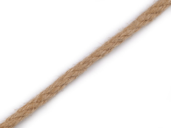 Șnur premium din iută răsucit în 3 fire (7mm) - Sfoară iută natur pentru floristică și proiecte craft