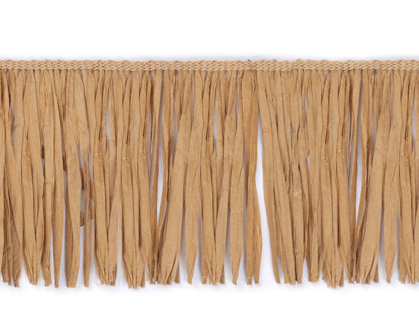 Bandă cu franjuri din rafie naturală premium (lățime 12 cm) – Panglică decorativă ecologică cu ciucuri pentru lucru manual, decorațiuni interioare și galanterie