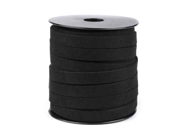 Bandă premium din piele ecologică întoarsă cu două fețe - Șnur cu aspect de piele întoarsă, lățime 10 mm