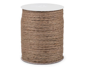 Sfoară premium din iută de 3 mm și șnur pentru lucru manual - fir din fibre naturale răsucit în 3 pentru croșetat, tricotat și floristică