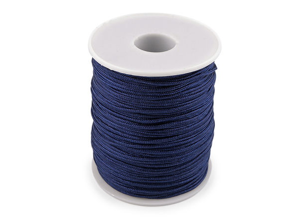 Șnur macrame premium semirotund din poliester (PES) - Fir rezistent pentru galanterie și bijuterii, Ø 1,6 mm