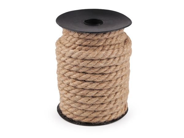 Șnur de iută răsucit premium de 10 mm - Frânghie naturală pentru proiecte creative și floristică
