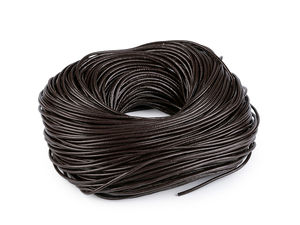 Șnur rotund premium din piele de bovină, 3mm