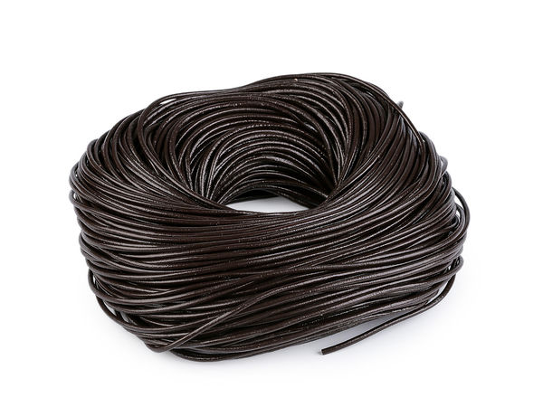 Șnur rotund premium din piele de bovină, 3mm