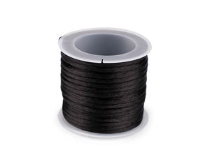 Șnur din satin premium (diametru 2 mm, rolă de 10 m) - Șnur coadă de șoarece cu luciu intens pentru activități creative, confecționarea de bijuterii și galanterie