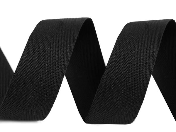 Bandă premium model spic de 30 mm - Chingă rezistentă pentru croitorie, șnururi și lucru manual - Negru