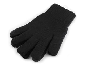 Mănuși de iarnă izolate pentru bărbați, din tricot dublu (set de 3 perechi, negru) - Mănuși călduroase de protecție împotriva frigului, căptușite cu frotir