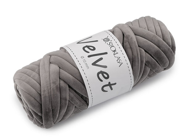 Fir tubular din catifea premium Marshmallow - Fir gros tip tub de 10 mm (500g) pentru tricotat cu mâna și croșetat gigant
