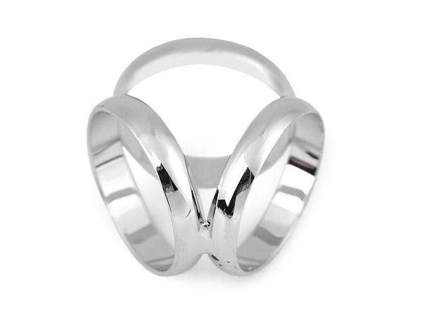 Inel cataramă elegant platinat pentru eșarfă - Accesoriu decorativ premium cu 3 bucle pentru eșarfe delicate