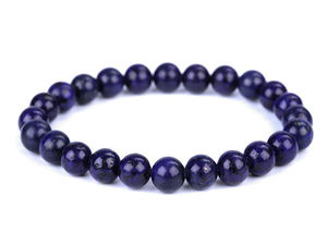 Brățară din mărgele de lapis lazuli natural – Bijuterie elastică cu mărime universală