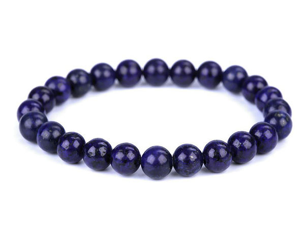 Brățară din mărgele de lapis lazuli natural – Bijuterie elastică cu mărime universală