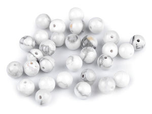Mărgele premium din howlit natural (6 mm) - Mărgele rotunde din minerale pentru crearea de bijuterii