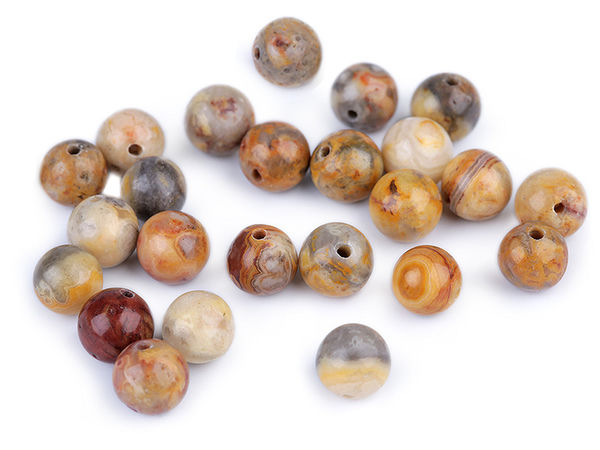 Mărgele din agat galben natural - Mărgele minerale premium de 8 mm pentru crearea de bijuterii și brățări Buddha