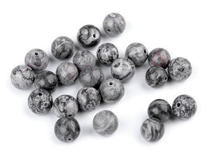Mărgele din marmură naturală (8mm) - Mărgele din piatră semiprețioasă gri pentru confecționarea bijuteriilor și brățări Buddha