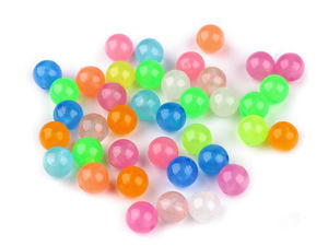 Mărgele premium fosforescente din plastic translucid (10 mm, mix asortat) – Mărgele ușoare pentru bijuterii și proiecte de galanterie