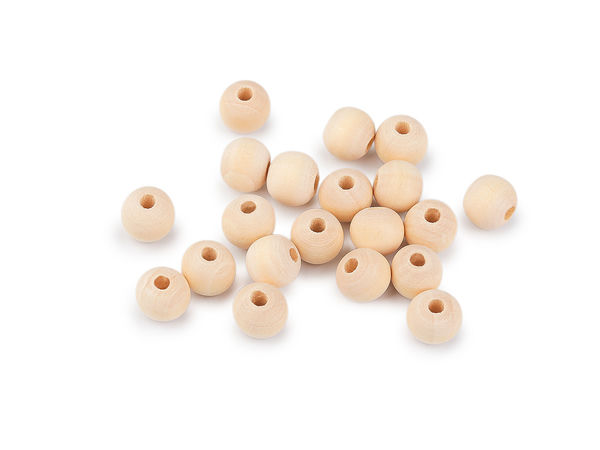 Mărgele Premium din Lemn Natur Nevopsit (10mm, set ~100 bucăți) – Mărgele Rotunde Ușor de Înșirat pentru Bijuterii Handmade, Macrame și Prinzătoare de Vise