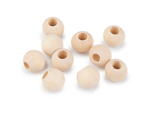 Mărgele din lemn natur nevopsite premium - Mărgele cu gaură mare de 18 mm pentru lucru manual, proiecte creative, macrameu și prinzătoare de vise