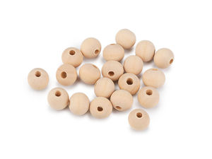 Mărgele premium din lemn natur deschis, nevopsite (12mm) pentru macrame, împletit de coșuri și lucru manual