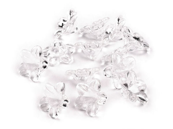 Mărgele acrilice premium în formă de clopoțel și fustiță de floare (7x12mm) – Accesorii de lucru manual în diverse culori și finisaje transparente (Pachet 20g, Aprox. 80 Bucăți)