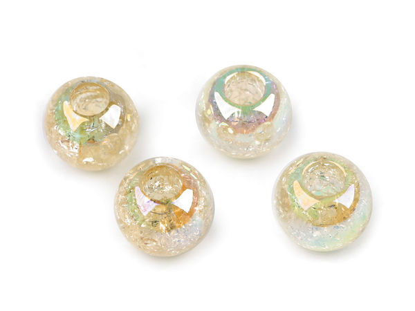 Mărgele rotunde premium tip crackle cu luciu AB - Mărgele mari de 20 mm pentru bijuterii handmade și proiecte creative