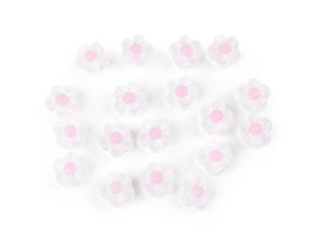 Mărgele mate în formă de floare pentru bijuterii DIY și lucru manual - Mărgele distanțiere de 13 mm cu mijloc colorat