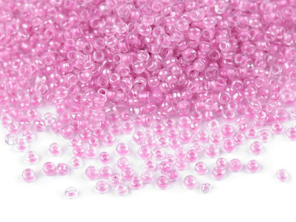 Mărgele de nisip premium din sticlă 15/0 (1,5 mm) cu interior colorat
