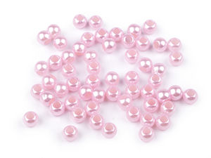Mărgele decorative premium din plastic sidefat - Mărgele de 8 mm cu orificiu mare pentru confecționarea de bijuterii și lucru manual (20 g)