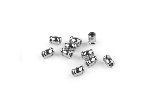 Mărgele distanțiere cilindrice din oțel inoxidabil premium (5x7mm) - Finisaj platinat cu luciu oglindă deosebit