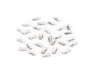 Strasuri termolipibile dreptunghiulare premium HotFix - Pietre fațetate din sticlă de cristal cu bază plată, 3x7 mm (Pachet 2g)
