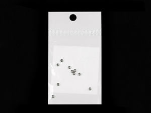 Mărgele rotunde de strângere premium din oțel inoxidabil, 2,5 mm, pentru crearea de bijuterii (set de 10 bucăți)