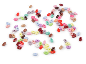 Mărgele premium din plastic în formă de arahidă pentru activități creative - Mix de culori, 4x6 mm