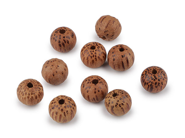 Mărgele distanțiere din lemn natural de cocos (14 mm) – Mărgele premium ecologice cu textură rugoasă pentru bijuterii și galanterie