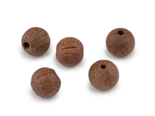 Mărgele premium din coajă de nucă de cocos naturală (20 mm) - Mărgele din lemn cu textură organică pentru confecționarea de bijuterii și proiecte de lucru manual